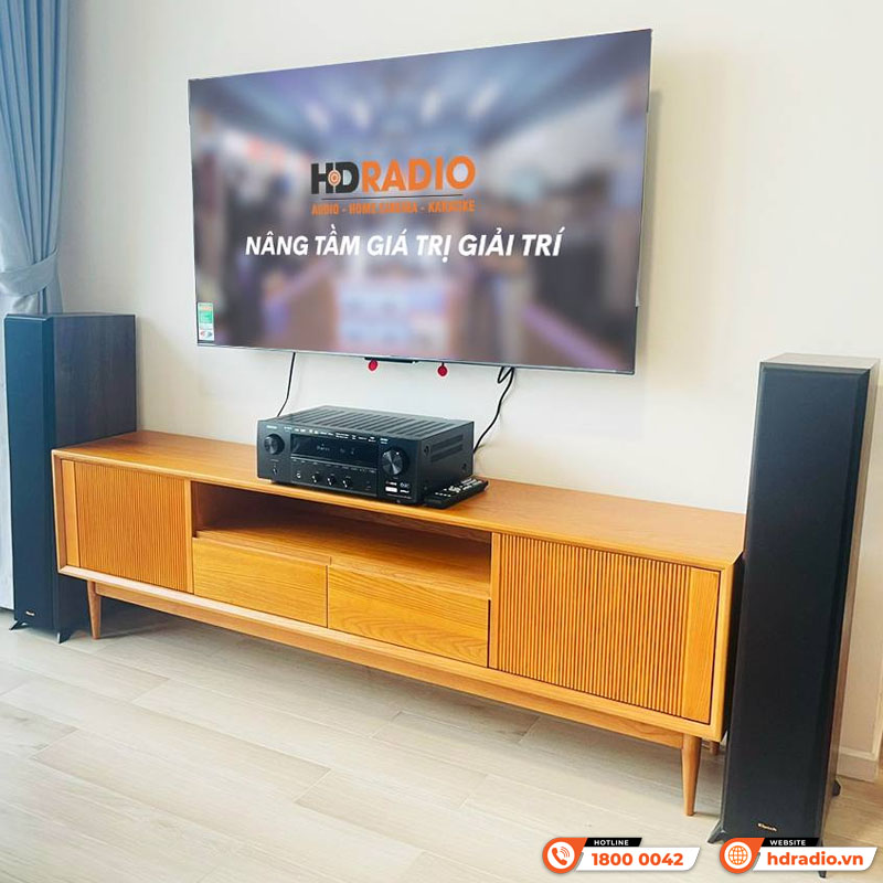 Lắp đặt Dàn nghe nhạc Klipsch, Denon NN50 cho anh Hòa