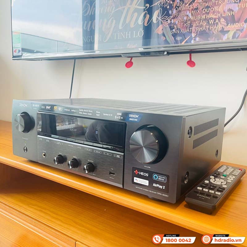 Amply Denon DRA-800H (2 Kênh, 100W/CH, HEOS, AirPlay 2, Bluetooth, WiFi, HDMI, Optical, Analog RCA)-27