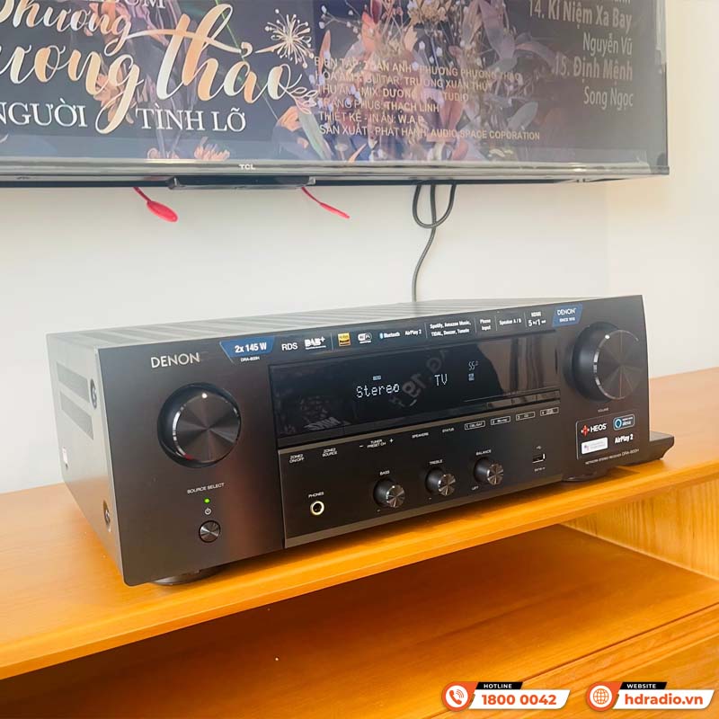 Amply Denon DRA-800H (2 Kênh, 100W/CH, HEOS, AirPlay 2, Bluetooth, WiFi, HDMI, Optical, Analog RCA)-28
