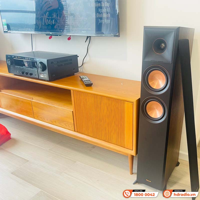 Lắp đặt Dàn nghe nhạc Klipsch, Denon NN50 cho anh Hòa