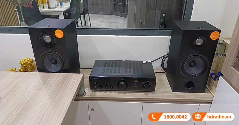 Lắp Dàn Nghe nhạc mini cao cấp giá cực rẻ chỉ hơn 27 triệu đồng cho chú Phú ở Quận 11, HCM (Denon PMA 600NE, Focal Chora 806)