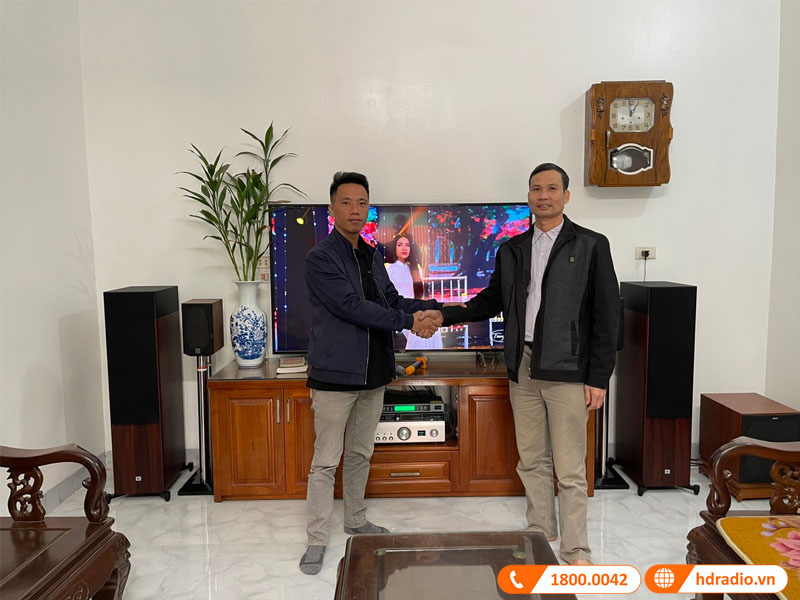 Lắp dàn nghe nhạc cao cấp trị giá 38 triệu đồng cho anh Thưởng ở huyện Phúc Thọ, Hà Nội