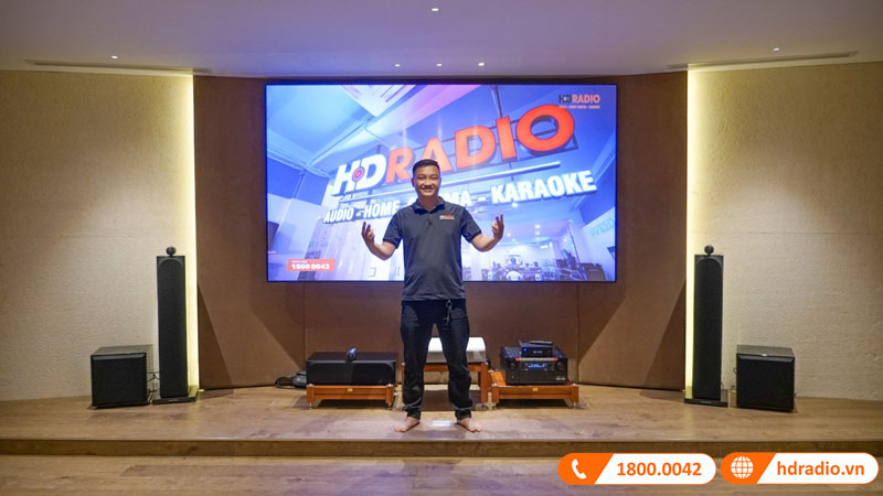 Lắp dàn xem phim giá gần 1 tỉ cho anh Lâm ở Hà Nội