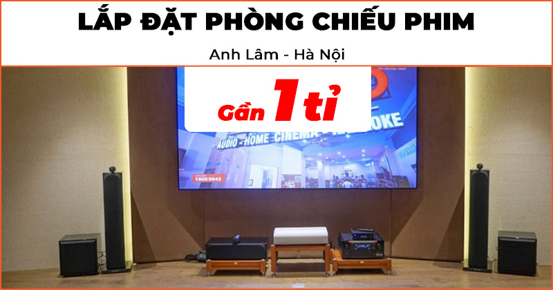Lắp đặt hệ thống phòng chiếu phim đỉnh cao trị giá gần 1 Tỉ Đồng cho anh Lâm ở KĐT Vinhomes Greenbay,Hà Nội (LSP9T, PE-L120 DY5, AVC-X8500HA, Piega in-celling 5.25, B&W 703 S3, 706 S3, HTM71 S3, DB4S)