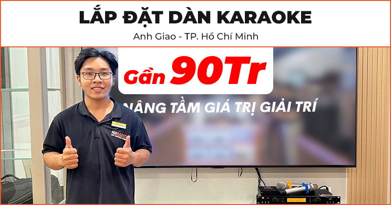 Lắp đặt bộ Dàn karaoke cao cấp trị giá gần 90 triệu đồng cho anh Giao ở Tân Bình, Hồ Chí Minh (Bose L1 Pro8, JKaudio X9900 Pro, JKAudio B9)