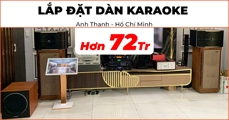 Lắp đặt bộ dàn karaoke cao cấp trị giá hơn 72 triệu đồng cho anh Thanh ở Quận 9, Hồ Chí Minh (JBL Pasion 12, JKaudio X9900 Pro, K800, H2600, Paramax SW1800, ViệtK 4K Plus 4TB, VietK 22 Inch)