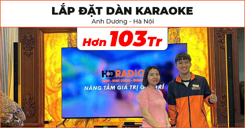 Lắp đặt bộ Dàn karaoke chất lượng đón Tết trị giá hơn 103 triệu đồng cho gia đình anh Dương ở Hoàng Mai, Hà Nội (Bose L1 Pro8, KIWI S803A, AAP K9900II, AAP K900F, ViệtK 4K Plus 6TB, VietK 22 Inch)
