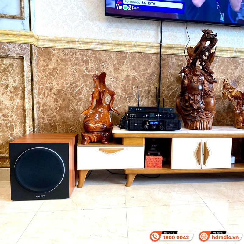 Lắp đặt bộ dàn Karaoke JBL HK31 kết hợp Sub Paramax SW-1800 trị giá hơn 46 triệu cho anh Vũ