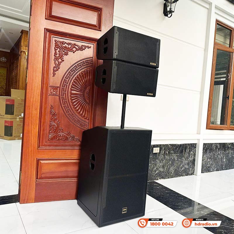 Bộ loa Array Active Koda KDP2510/KDP2515, Công Suất 1000W, Độ nhạy 98dB-20
