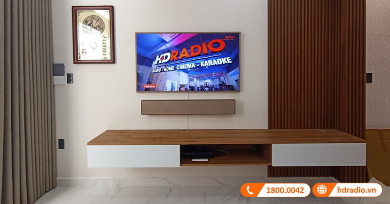 Lắp đặt bộ loa soundbar B&O Beosound Stage Bronze cao cấp, chất lượng trị giá hơn 60 triệu đồng cho anh Hải ở Quận 10, Hồ Chí Minh