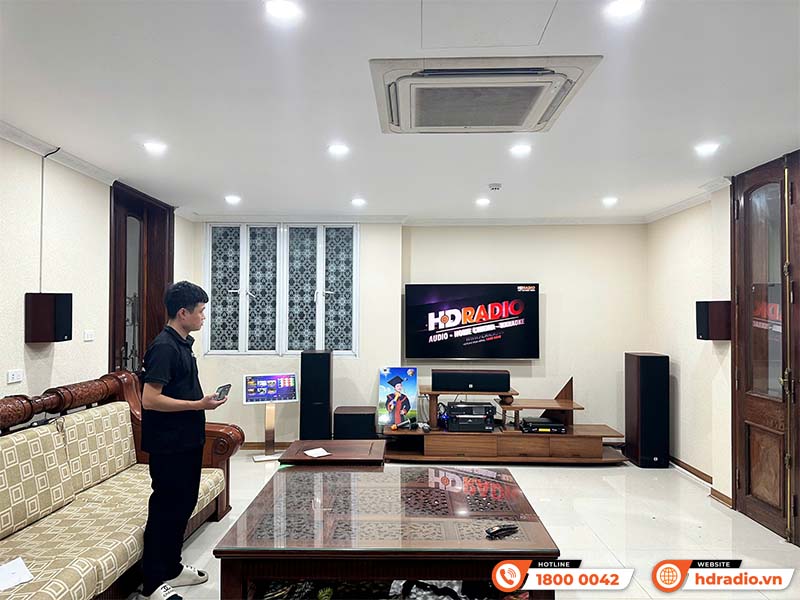 Lắp đặt Dàn âm thanh đa năng DN 01 kết hợp Đầu màn VietK cho anh Quang
