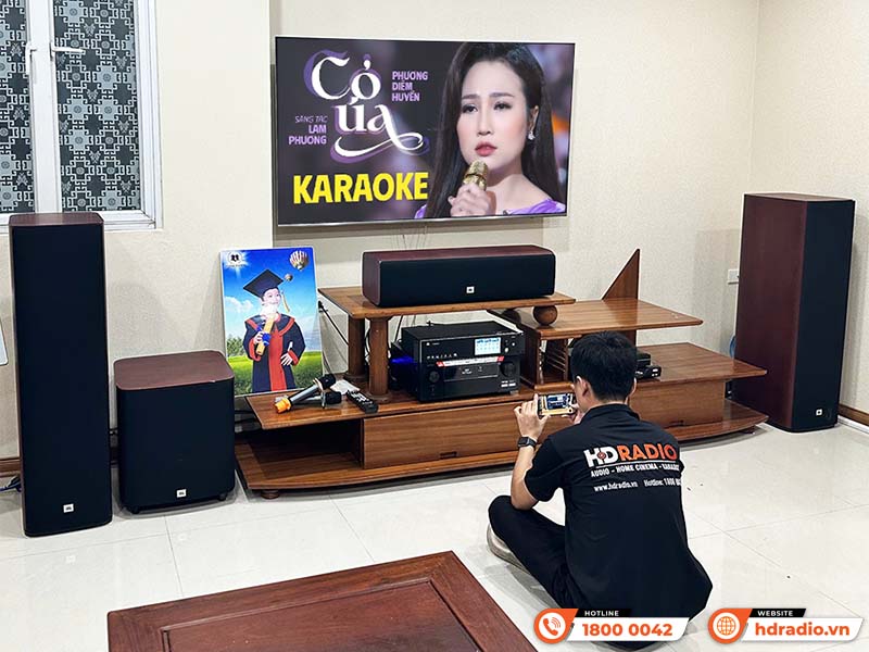 Lắp đặt Dàn âm thanh đa năng DN 01 kết hợp Đầu màn VietK cho anh Quang