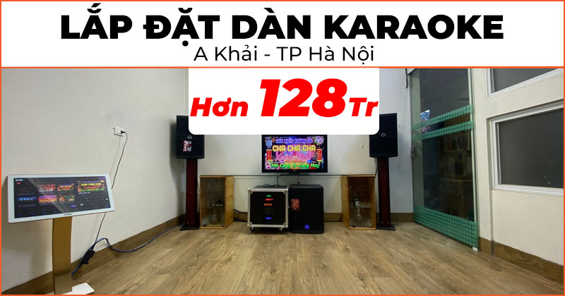 Lắp đặt hệ thống dàn âm thanh karaoke cao cấp trị giá hơn 128 triệu đồng cho anh Khải ở quận Bắc Từ Liêm, Hà Nội (Wharfedale 5090, ANGLO E312, AX15B, JKAudio B9, VietK 22 Inch, 4K Plus 4TB, KIWI S803A, Rack 10U, Chân Loa Gỗ)