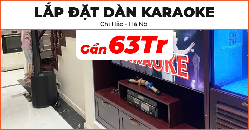 Lắp đặt Dàn karaoke cao cấp trị giá gần 63 triệu đồng cho chị Hảo ở Nam Từ Liêm, Hà Nội (Bose L1 Pro8, JKaudio X9900 Pro, B9)