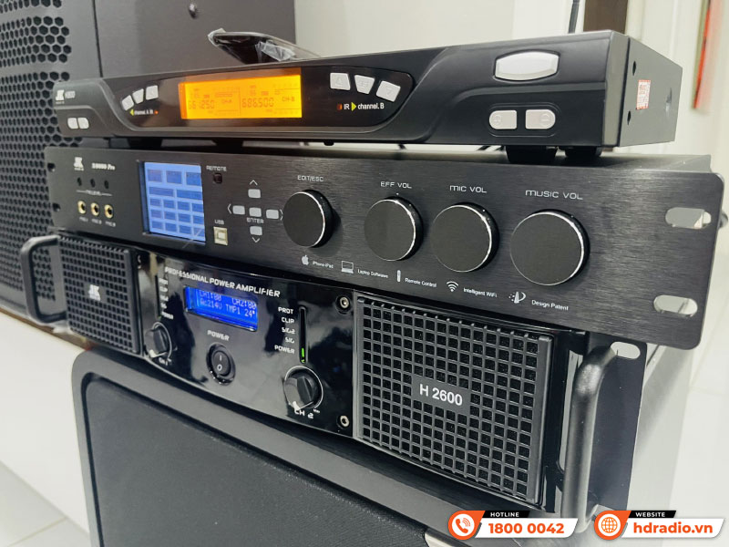Dàn karaoke cao cấp HDR83 (Wharfedale Anglo X12A, JKaudio H2600, X9000 Pro, K800)-5