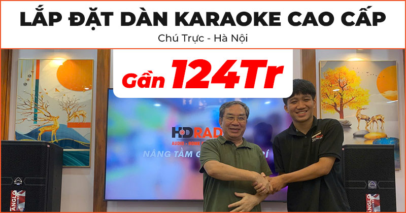 Lắp đặt Dàn karaoke gia đình cao cấp trị giá gần 124 triệu đồng cho chú Trực ở Hoài Đức, Hà Nội (Wharfedale ANGLO E312, SW12, CPD3600, JKAudio B9, X9900 Pro, KIWI S803A)