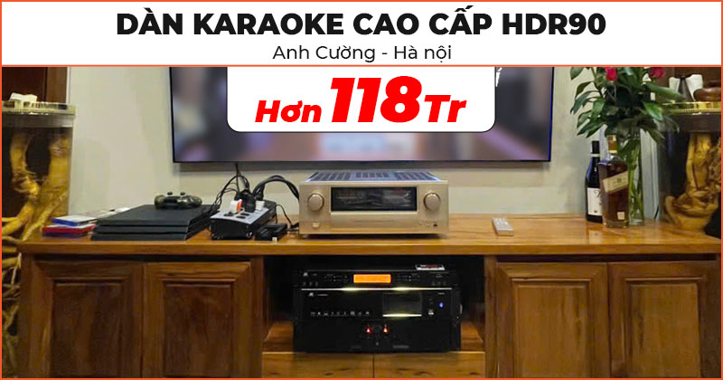 Lắp đặt Dàn karaoke cao cấp HDR90 trị giá hơn 118 triệu đồng cho anh Cường ở Hà Đông, Hà Nội (Wharfedale ANGLO E312, AX15B, CPD3600, JKaudio X9900 Pro, JKaudio B9)