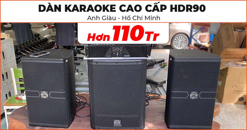 Lắp đặt Dàn karaoke cao cấp HDR90 trị giá hơn 110 triệu đồng cho anh Giàu ở TP. Thủ Đức, Hồ Chí Minh (Wharfedale ANGLO E312, CPD3600, T-SUB AX15B, JKaudio X9900 Pro, JKAudio B9)