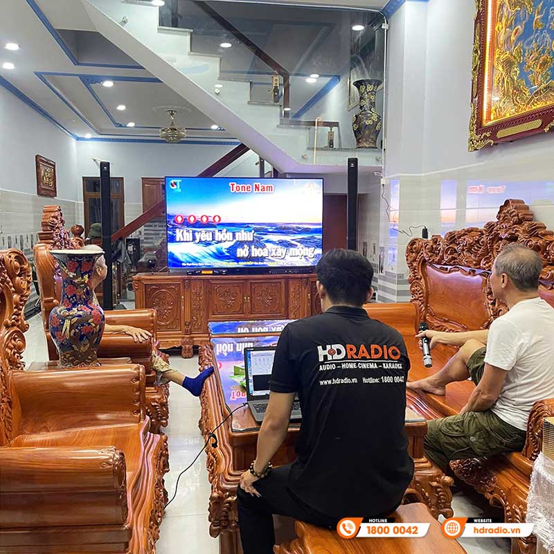 Lắp đặt dàn karaoke cao cấp trị giá hơn 94 triệu đồng cho chú Tâm ở Long An
