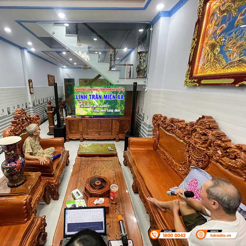 Lắp đặt dàn karaoke cao cấp trị giá hơn 94 triệu đồng cho chú Tâm ở Long An