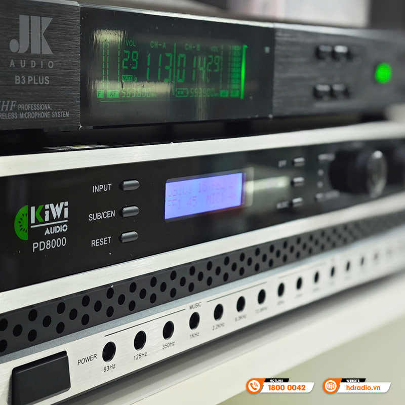 Cục Đẩy Liền Vang Kiwi PD8000, Công Suất 400W x 2 Kênh, Bluetooth, Optical-20