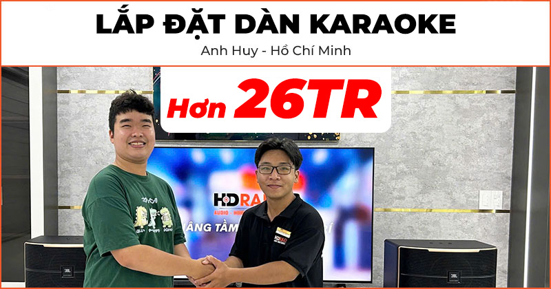 Lắp đặt Dàn karaoke chất lượng trị giá hơn 26 triệu đồng đón Tết 2025 cho anh Huy ở Quận 12, Hồ Chí Minh (JBL Pasion 10, Kiwi PD8000, JKAudio B3 Plus, Chân loa gỗ BM80)