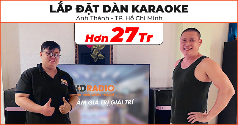 Lắp đặt Dàn karaoke chất lượng trị giá hơn 27 triệu đồng cho anh Thành ở Quận 7, TP. Hồ Chí Minh (JBL Ki512, Kiwi PD8000, JKAudio K300)