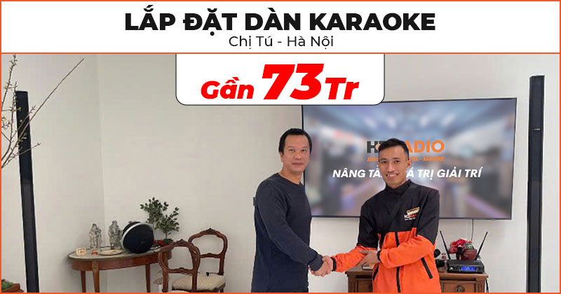 Lắp đặt Dàn karaoke chất lượng trị giá gần 73 triệu đồng cho gia đình chị Tú ở Long Biên, Hà Nội (Bose L1 Pro8, JBL VM300)