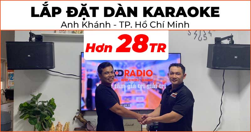 Lắp đặt Dàn Karaoke chất lượng trị giá hơn 28 triệu đồng cho anh Khánh ở Quận Tân Phú, TP. Hồ Chí Minh (JBL RM210, JKaudio X3000 Pro, JKAudio B3 Plus, Paramax SW-1800)