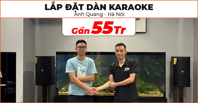 Lắp đặt Dàn karaoke cực hay trị giá gần 55 triệu đồng cho anh Quang ở Gia Lâm, Hà Nội (JBL KPS1, KX180A, Paramax E30, Crown KVS500, JKAudio B3 Plus)