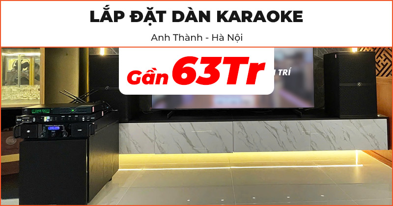 Lắp đặt Dàn karaoke cao cấp trị giá gần 63 triệu đồng cho anh Thành ở Thanh Trì - Hà Nội (Wharfedale WH12 NEO, SW12, JKAudio H2600, B3 Plus, Neko DK2000)