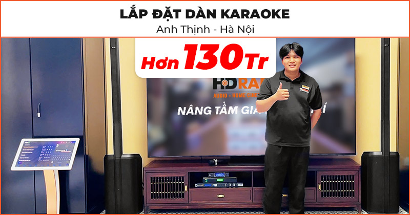 Lắp đặt Dàn karaoke cao cấp trị giá hơn 130 triệu đồng cho anh Thịnh ở Bắc Từ Liêm, Hà Nội (Bose L1 PRO16, JBL VM300, KX180A, VietK 22 Inch, 4K Plus 4TB)