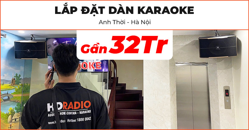 Lắp đặt Dàn karaoke cực hay trị giá gần 32 triệu đồng cho anh Thời ở Bắc Từ Liêm, Hà Nội (JBL Pasion 12, JKAudio H2600, B5 Plus, NEKO DK1000)