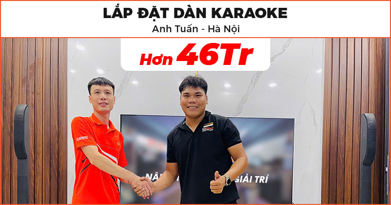 Lắp đặt Dàn karaoke chất lượng trị giá hơn 46 triệu đồng cho anh Tuấn ở Long Biên, Hà Nội (JBL IRX ONE, NEKO DK1000,VinaKTV S600X Max)