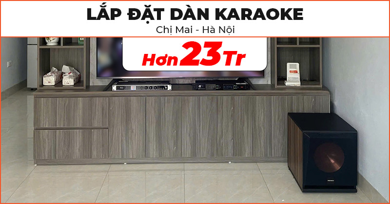 Lắp đặt Dàn Karaoke cực chất trị giá hơn 23 triệu đồng cho chị Mai ở Chương Mỹ, Hà Nội (JBL RM210, NEKO DK1000, JKAudio K300, Paramax D30)