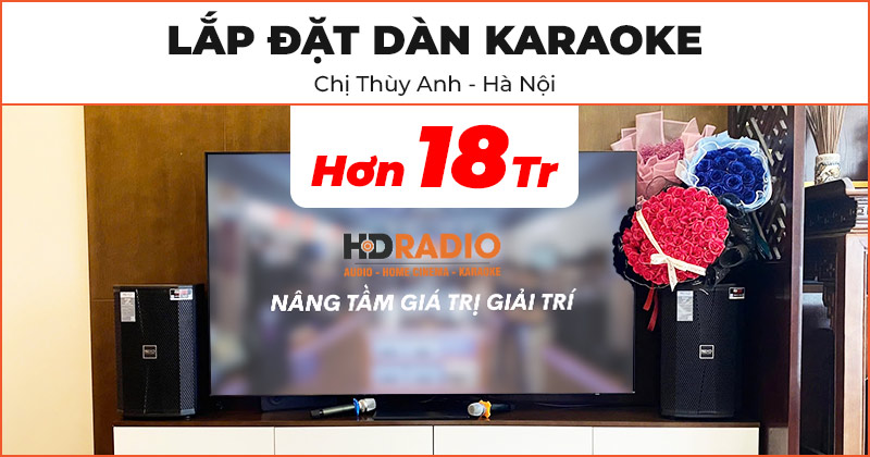 Lắp đặt Dàn Karaoke chính hãng, chất lượng cực hay trị giá hơn 18 triệu đồng cho chị Thuỳ Anh ở Bắc Từ Liêm, Hà Nội (NEKO NX10, AK3500)