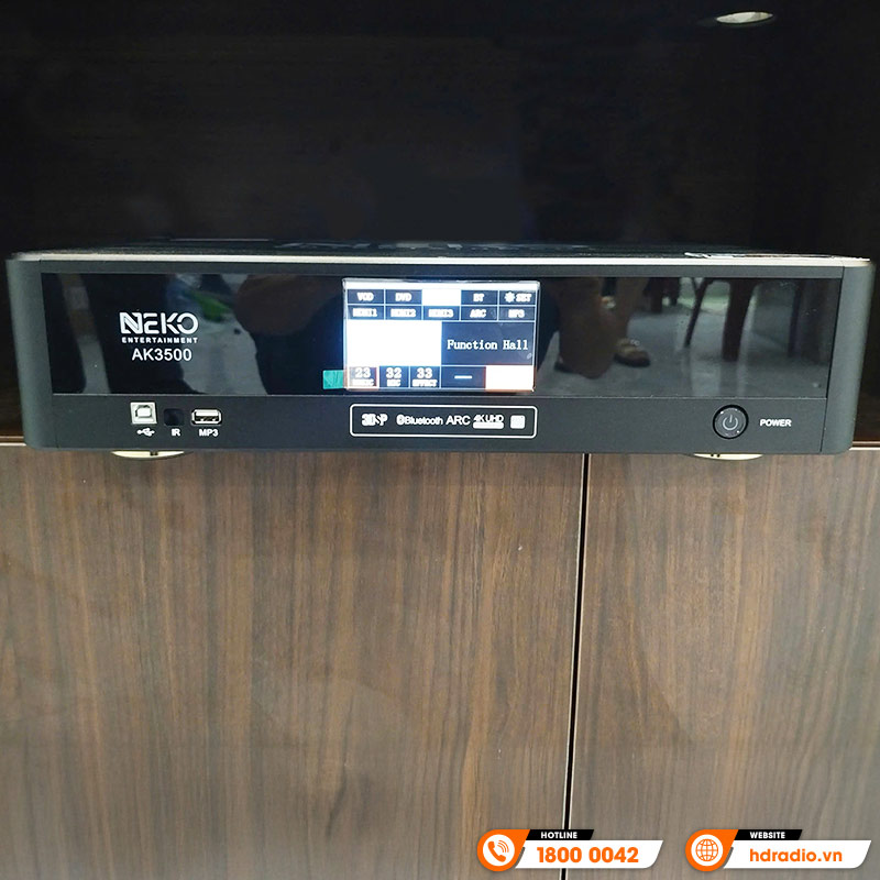 Đẩy liền vang Neko AK3500 (450Wx2 Kênh, Bluetooth, Optical, DSP Chống hú, 2 tay mic không dây)-18