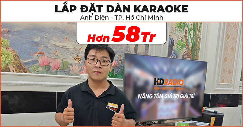 Lắp đặt Dàn karaoke cực chất trị giá hơn 58 triệu đồng cho anh Diện ở Huyện Hóc Môn, Hồ Chí Minh (JBL KPS1, JBL VX8, JKAudio H2600, JKAudio B9, Sub Paramax D30)
