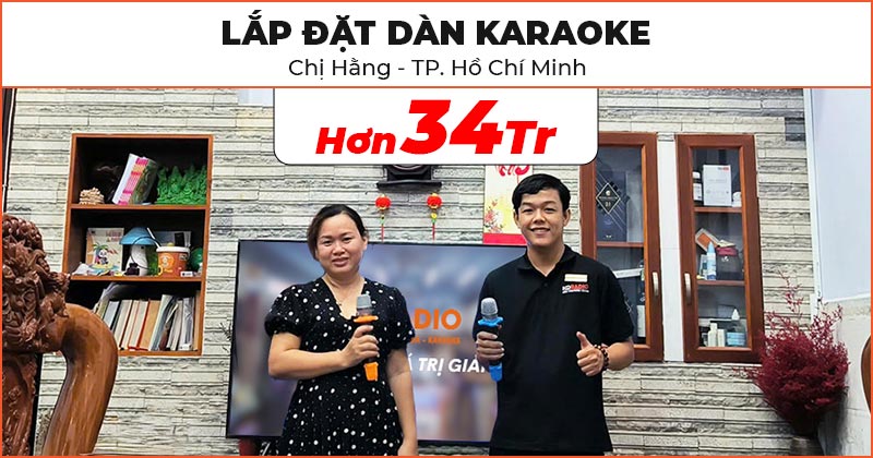 Lắp đặt Dàn karaoke cực chất trị giá hơn 34 triệu đồng cho gia đình chị Hằng ở Quận Gò Vấp, TP. Hồ Chí Minh (JBL Ki112 Gold Edition, JKAudio H2600, Neko DK2000, JKAudio B3 Plus)