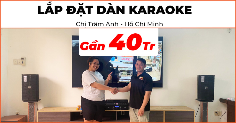 Lắp đặt Dàn karaoke cực hay trị giá gần 40 triệu đồng cho chị Trâm Anh ở Quận Bình Tân, Hồ Chí Minh (NEKO NX10, Paramax SW-1800, JKAudio H2600, JKAudio X6000 Plus, JKAudio B5 Plus, Chân loa gỗ 80cm)