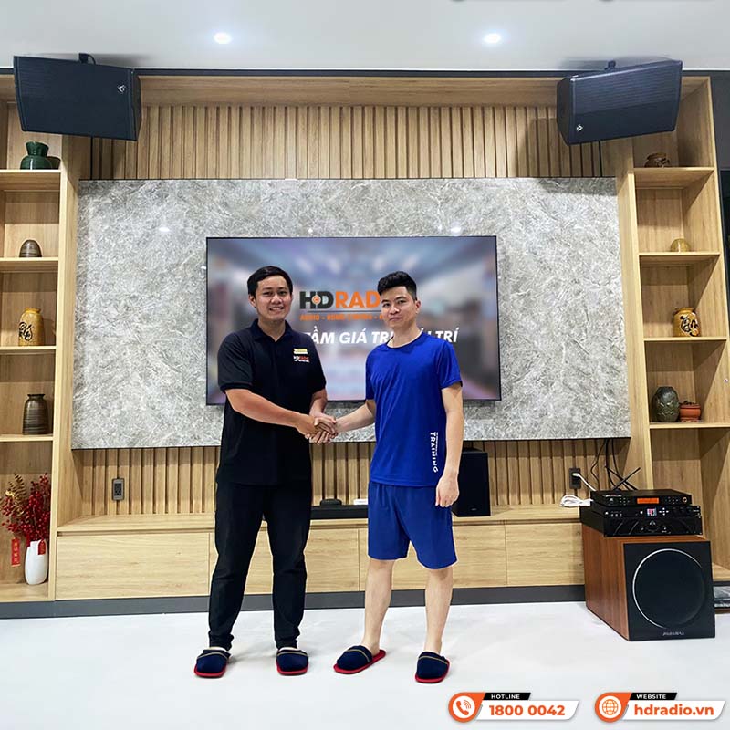 Lắp đặt Dàn karaoke gia đình cho anh Kiệt ở Bình Dương