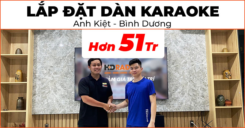 Lắp đặt Dàn karaoke gia đình chất lượng trị giá hơn 51 triệu đồng cho anh Kiệt ở Phường Phú Lợi, TP. Thủ Dầu Một, Bình Dương (Wharfedale Sigma X12, XR2500, JKaudio X6000 Plus, B5 Plus, Paramax SW1800)