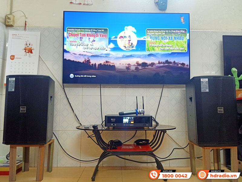 Lắp đặt dàn karaoke gia đình GD83 trị giá hơn 20 triệu đồng cho chú Thuận