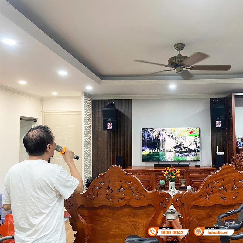 Lắp đặt Dàn karaoke gia đình KHD30 cho anh Dũng