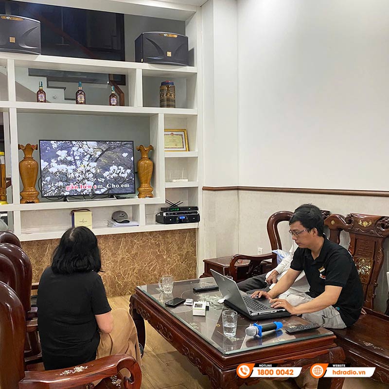 Lắp đặt Dàn karaoke gia đình KHD49 cho gia đình chú Thái