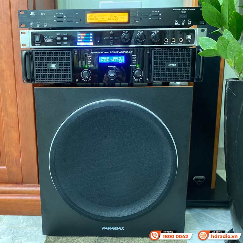 Lắp đặt Dàn karaoke HDR44 kết hợp sub Paramax SW1800 trị giá hơn 57 triệu đồng cho anh Long ở Quận Ba Đình, Hà Nội