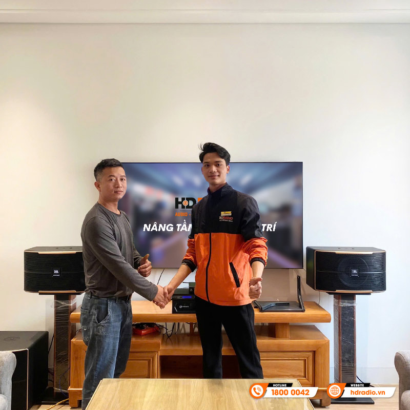 Lắp dàn karaoke JBL GD45 kết hợp sub JBL Pasion 12SP cho anh Hùng