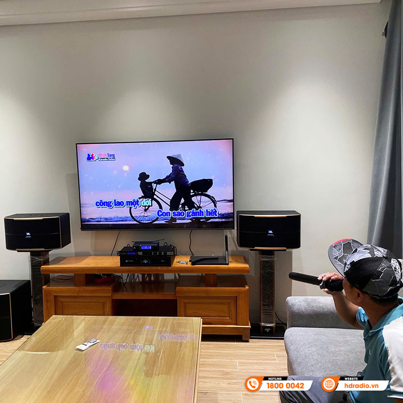 Lắp dàn karaoke JBL GD45 kết hợp sub JBL Pasion 12SP cho anh Hùng