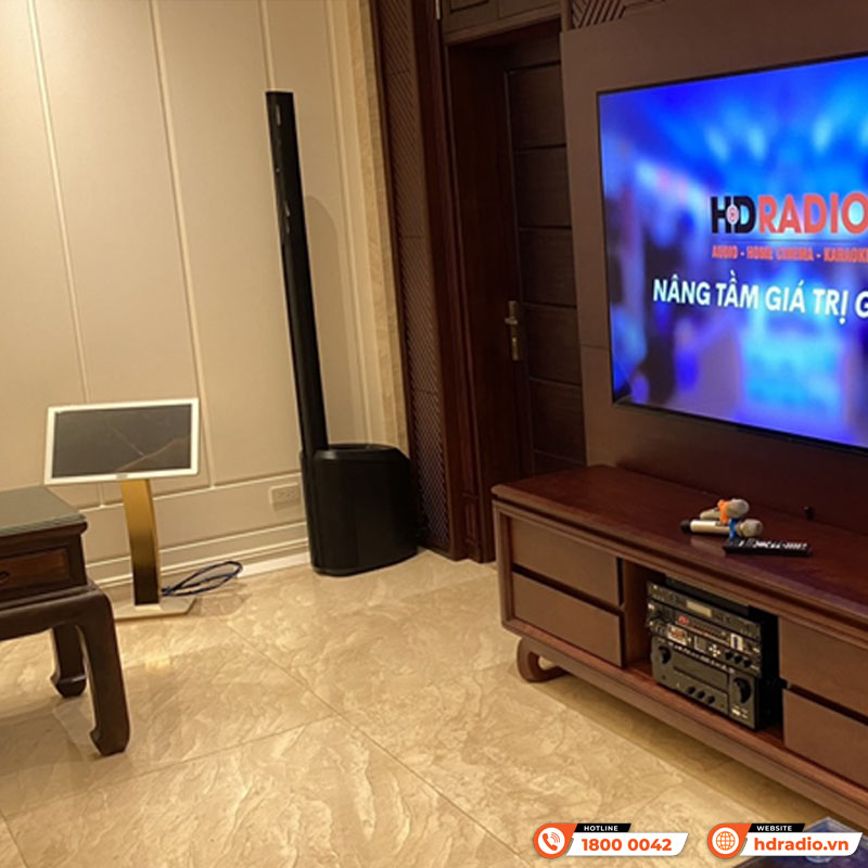 lắp dàn karaoke kết hợp đầu màn vietk cho công ty catalan