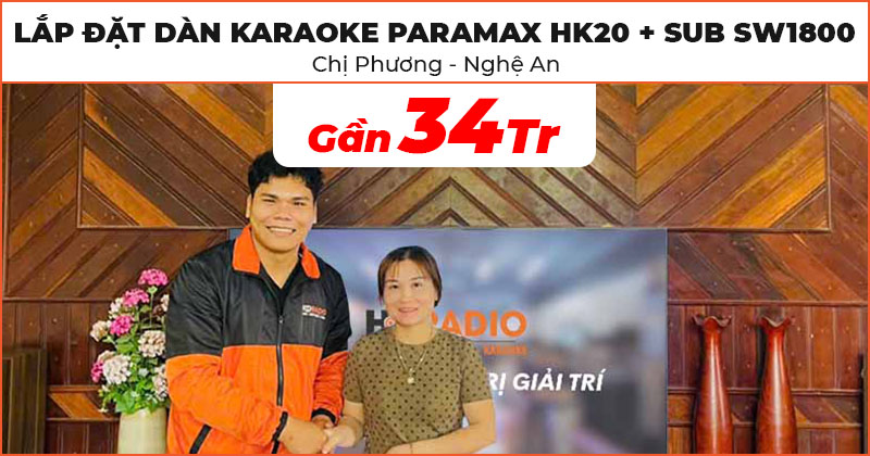 Lắp đặt Dàn karaoke Paramax HK20 kết hợp sub Paramax SW1800 cực hay trị giá gần 34 triệu đồng cho chị Phương Đón Tết ở Nghĩa Đàn, Nghệ An (Paramax D88 Limited, Paramax SW1800, NEKO DK1000, JKAudio H2400, JKAudio B3 Plus)